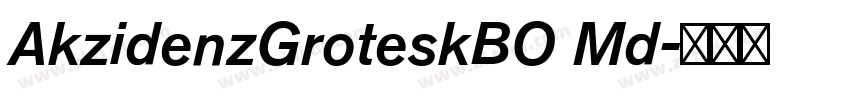 AkzidenzGroteskBO Md字体转换